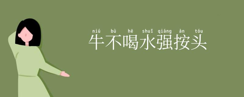 牛不喝水强按头