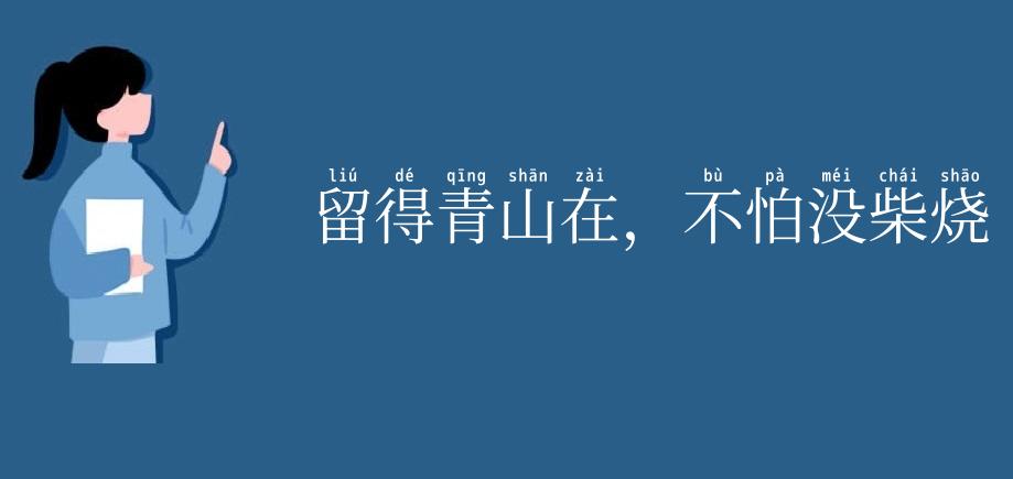 留得青山在,不怕没柴烧