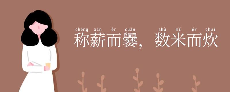 称薪而爨,数米而炊
