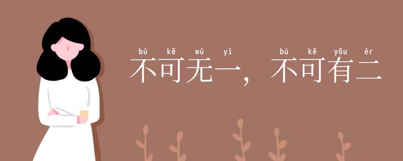 不可无一,不可有二