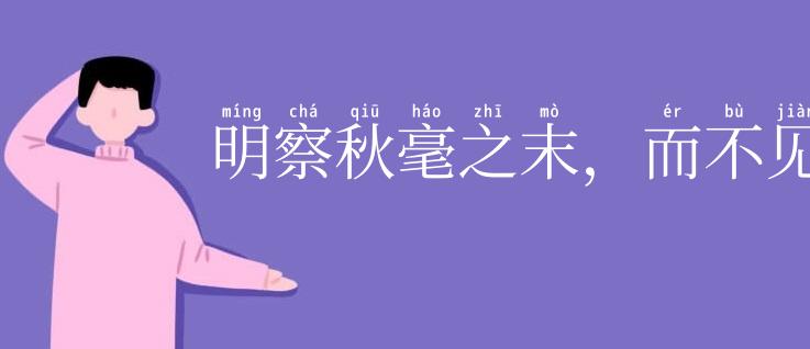 明察秋毫之末,而不见舆薪