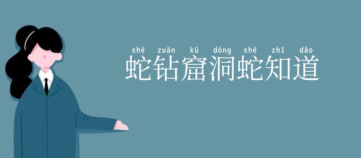 蛇钻窟洞蛇知道