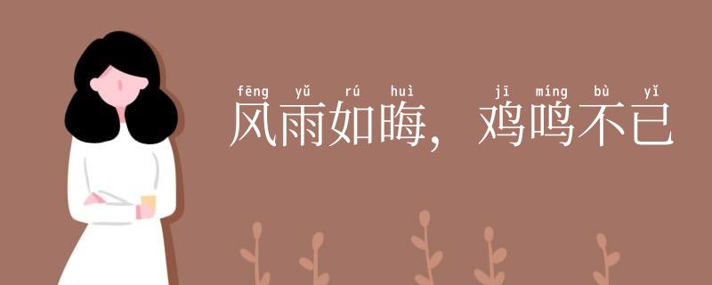 风雨如晦，鸡鸣不已